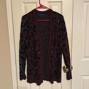 Apt 9 Cardigan sweater - cheetah print